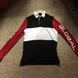 Collared “Global” Long-sleeves Tee